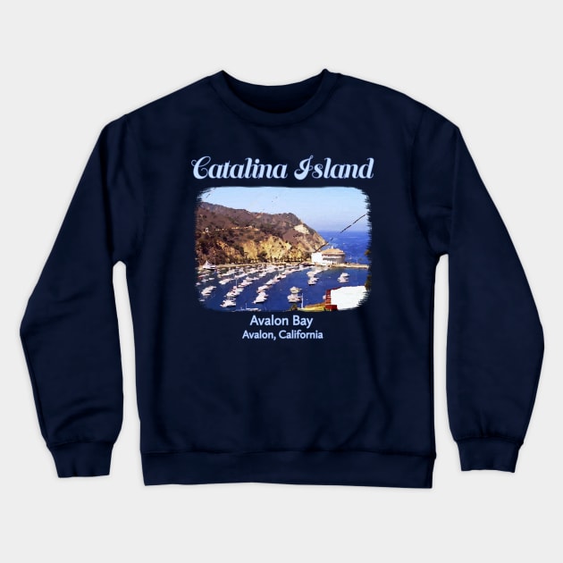 Catalina Island, Avalon Bay California Crewneck Sweatshirt by jdunster